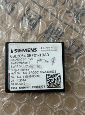 议价6SL3054-0EF01-1BA0 SINAMICS S120 单授权工控存储卡维修