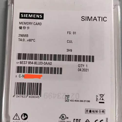 议价6ES7954-8LL03-0AA0储存卡 256MB工控自动化配件维修