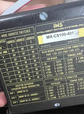 议价MX-CS100-401 IMS步进电机控制器 工业自动化驱动模块维修