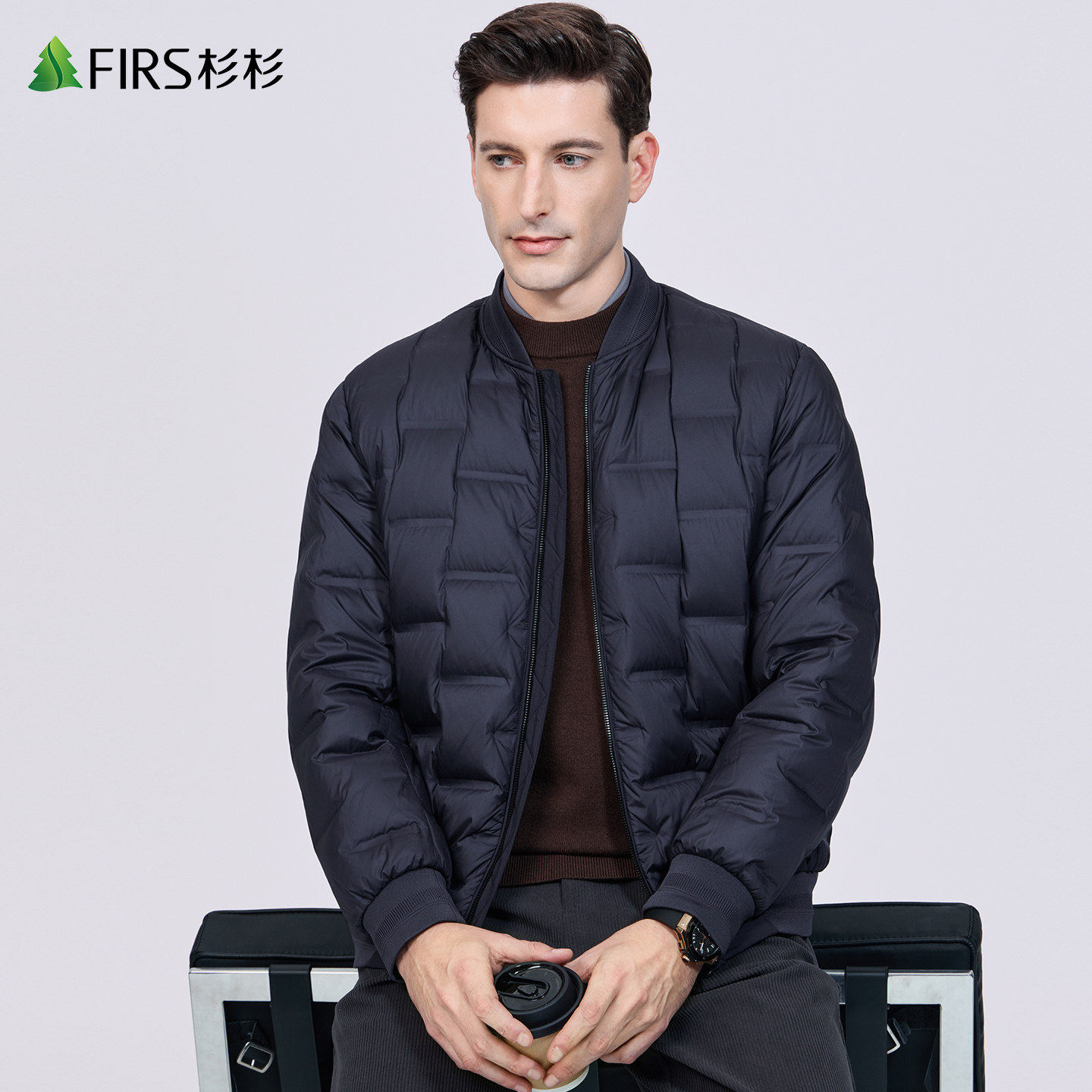 【轻薄】杉杉棒球领羽绒服男2026冬季新款保暖防寒纯色休闲外套