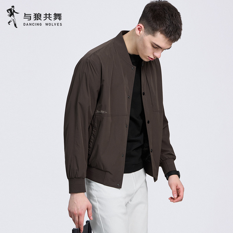 【精致里衬】与狼共舞棒球领夹克