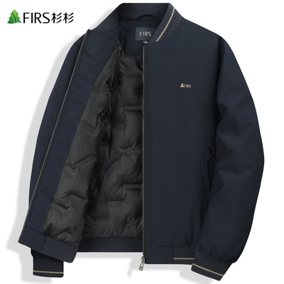 时尚棒球领羽绒服休闲