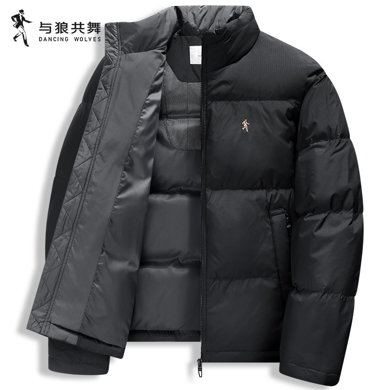 【晶格面料】与狼共舞立领羽绒服