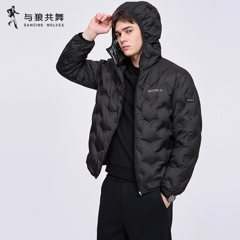 【轻暖】与狼共舞连帽羽绒服