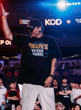 FunkyChoice美式复古街舞短袖T恤groove速干练舞上衣重磅纯棉男女