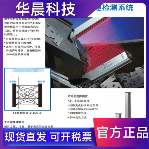 现货LX3EQ LX3RQ小部件检测光栅LX3E LX3R邦纳对射高速计数传感器