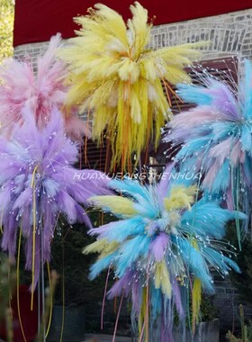 仿真花网红新年婚庆烟花芦苇造景