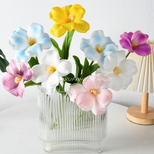 布朗尼郁金香仿真花pu假花束ins小清新装 饰摆件家居餐桌花艺摆设