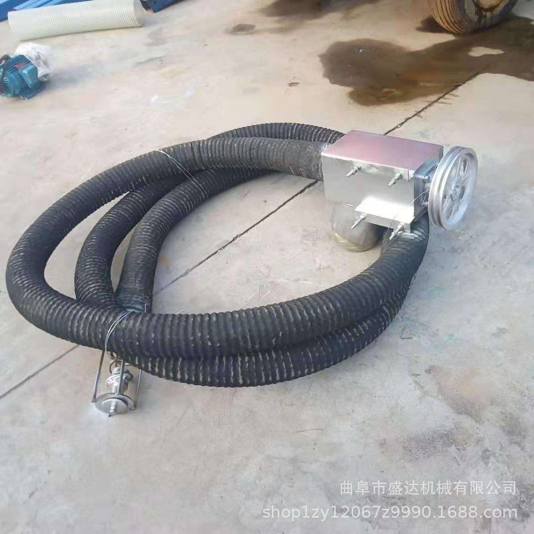 车载软管绞龙小型吸粮机 家用软管吸谷机 黑色耐高温橡胶管抽料机