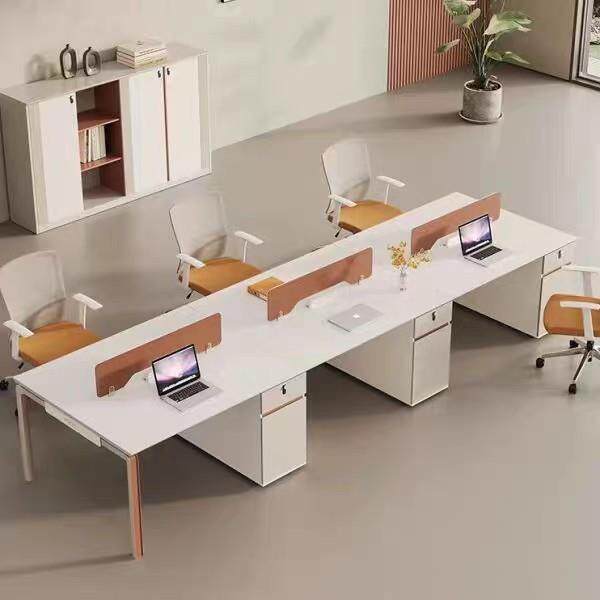 简约现代职员桌4/6/8人位办公家具位员工桌屏风办公桌椅组合