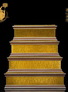 神像加高底座金色祥云底座佛像加高垫木质底座佛台供奉供具摆件