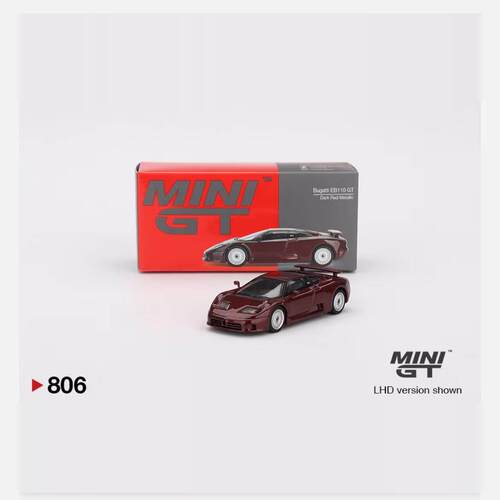 [匠心现货]MINIGT 1:64 #806 布加迪 Bugatti EB110 合金汽车模型