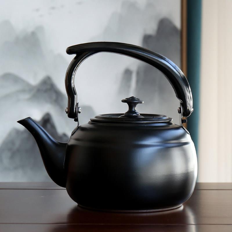 陶瓷茶壶提梁壶黑色古典小茶壶不锈钢幼儿茶艺玻璃烧水壶电磁炉壶