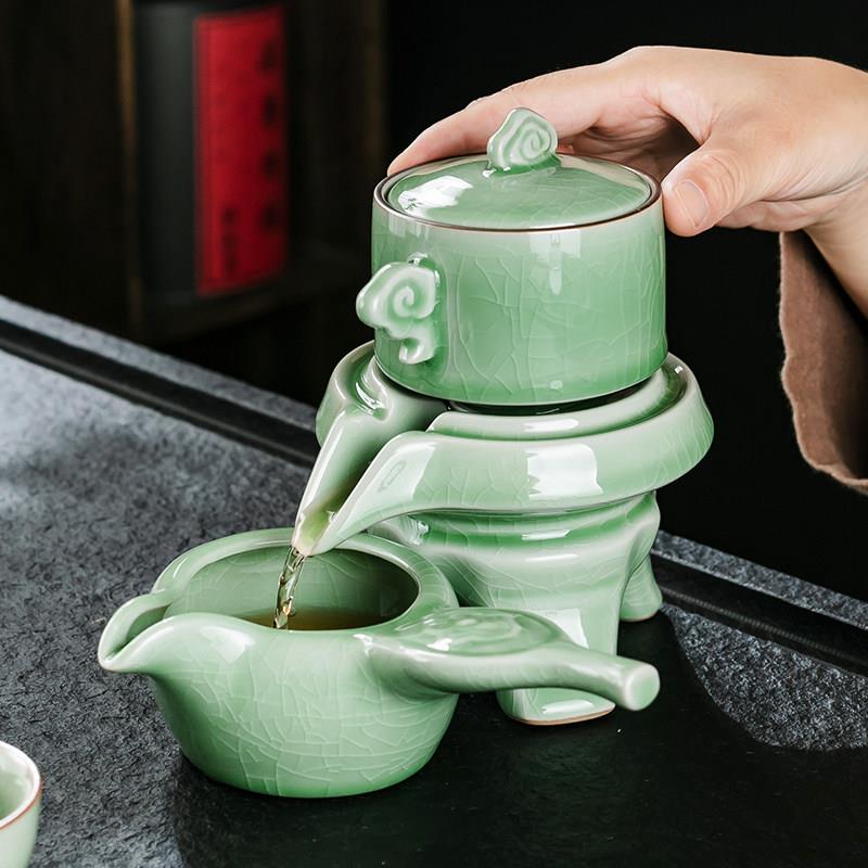 庞东来三崔大黄景德镇懒惰自动功夫茶具鼎青瓷磨石茶具之家