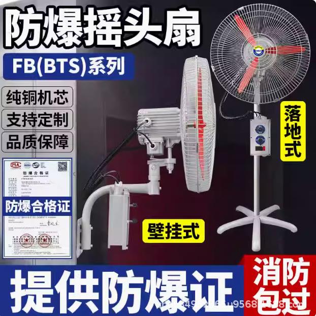 防爆摇头扇BTSFB-500落地式600壁挂式750防爆风扇220V牛角扇380V