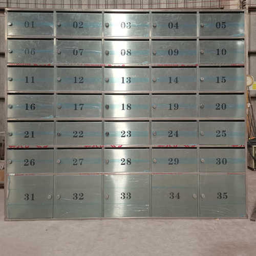 新款放文件快递信箱写字楼学校单位意见箱带密码锁不锈钢智能信箱