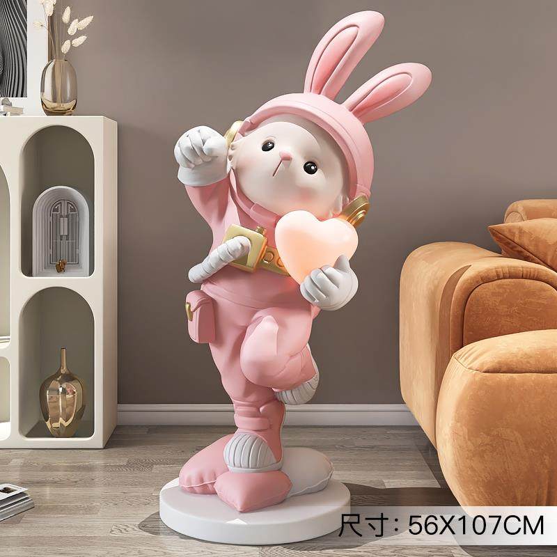正品轻奢兔子地柜大型客视厅落摆件高级感大气电旁沙发迎宾乔迁礼,家居饰品,落地摆件,淘宝优惠券,粉丝福利购,淘宝优惠卷