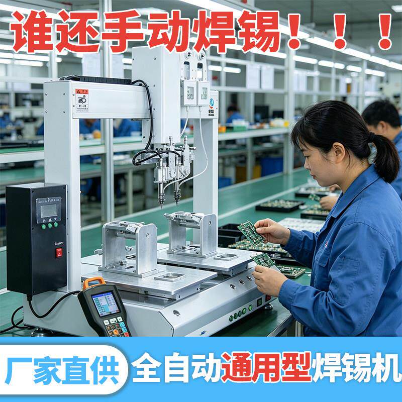 全自动焊锡机双头双切单双工位旋转头电烙铁焊锡线路板自动焊锡机