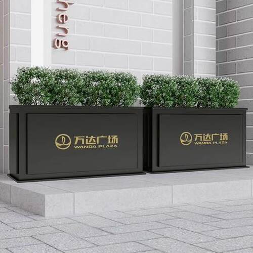 户外组合室外花箱隔断商业街售楼部镀锌板办公隔断花槽花箱庭院