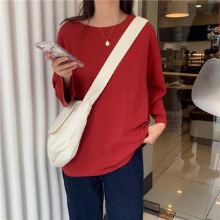 round shirts shirt sleeved neck long tops bottoming