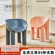 北欧餐椅家用小户型网红大象腿椅子户外塑料靠背简约客厅单人椅