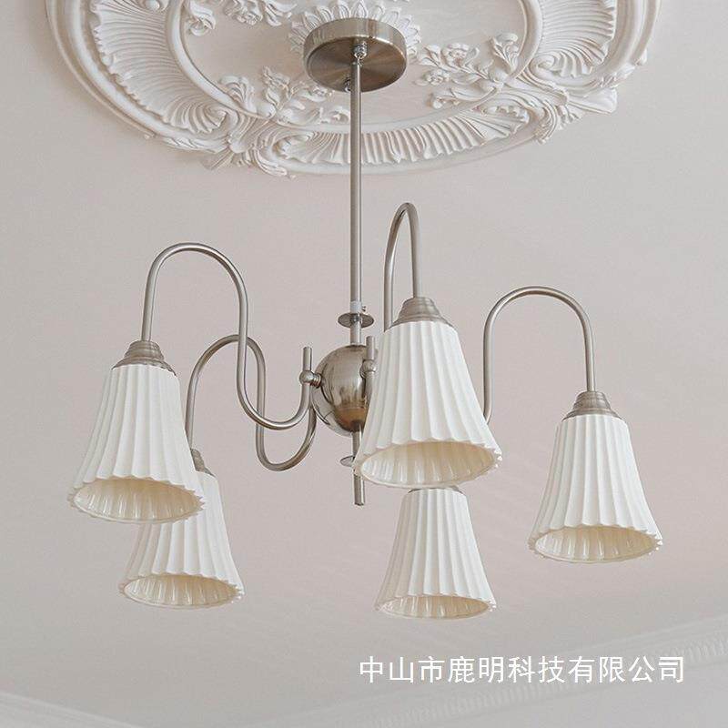 法式中古简约陶瓷吊灯现代复古美式客厅主卧网红餐厅卧室氛围感灯