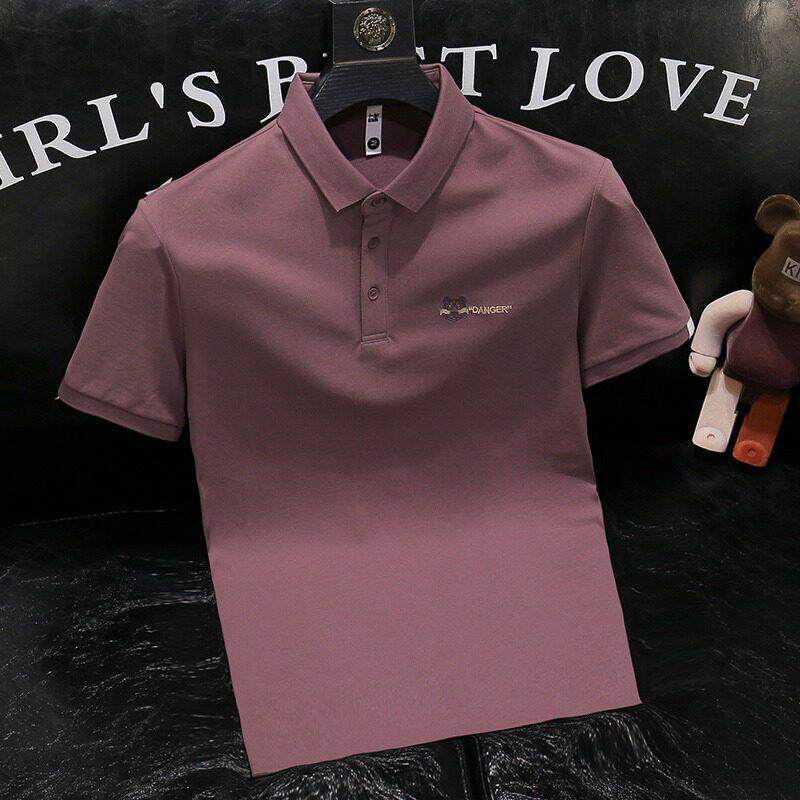 Marolio ~高端时尚!皮奎格棉质短袖Polo衫夏季绣花翻领休闲半袖男