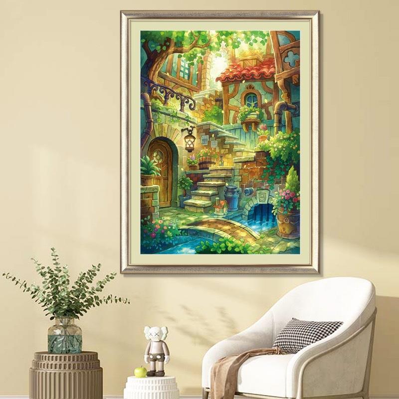 新款直销绿野仙踪十字绣2023新款钻石画风景小幅油画跨境速卖通