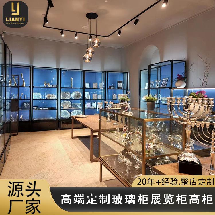 展柜工厂可出口玻璃柜四层珠宝博物馆展示柜古董灯具陈列柜展览柜