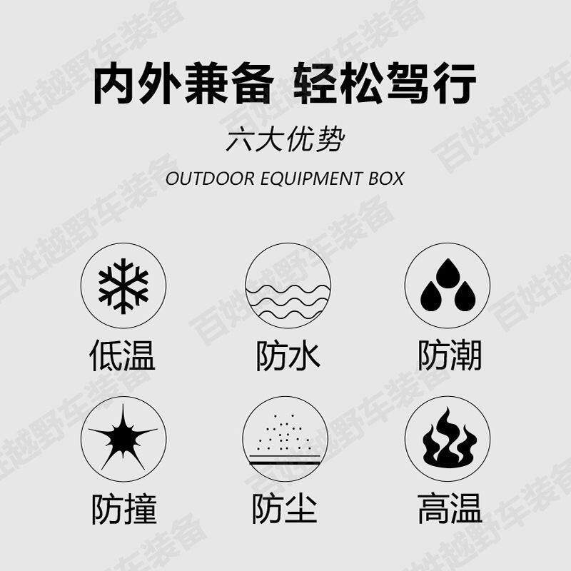 车顶装备箱128LROAM防爆防摔防水三防箱带轮子户外工具箱通用