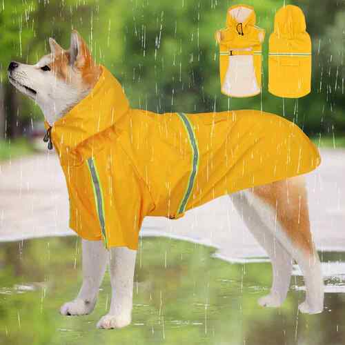 跨境新款宠物雨衣狗狗雨披斗篷式反光大狗衣服狗雨衣宠物用品