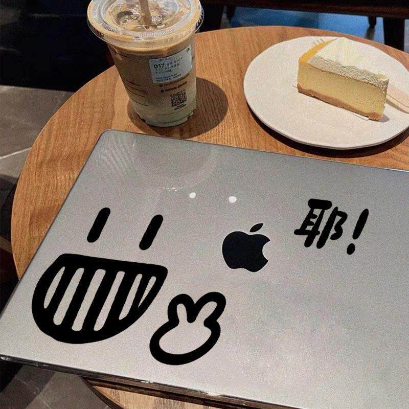 一起比耶可爱表情自拍镜子创意贴纸服装奶茶店铺玻璃门墙面装饰贴