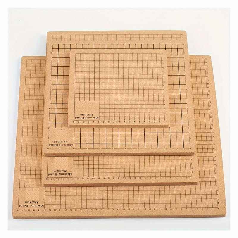 Macrame软木编绳垫板方格双面印刷软木板DIY毛线棉绳固定工具
