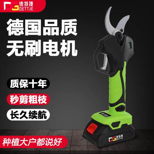 电动修枝剪便携充电式锂电剪刀40mm外贸园林修枝剪果树剪粗枝剪刀