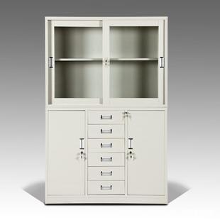 文件柜铁皮柜分体宽中六6斗移门柜钢制办公档案柜资料柜厂家