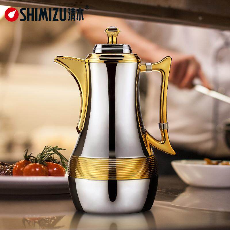 SHIMIZU 清水保温壶欧式精品热水瓶家用玻璃内胆中东暖壶SM-2915
