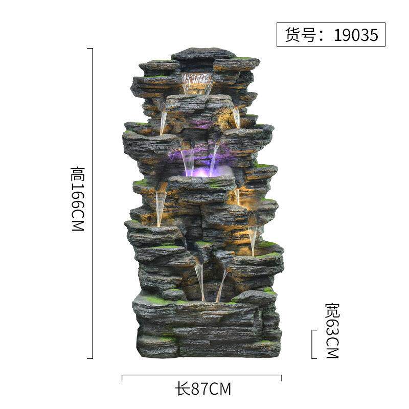 树脂工艺品喷泉流水摆件假山鱼池花园户外阳台庭院客厅酒店装饰品