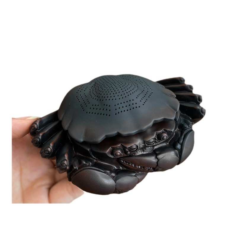 新品螃蟹茶漏紫陶一体过滤器可养茶宠摆件茶滤过滤网茶隔漏斗茶台