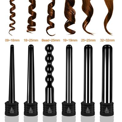 6in1 Part Interchangeable Hair Curling Iron Machine Ceramic