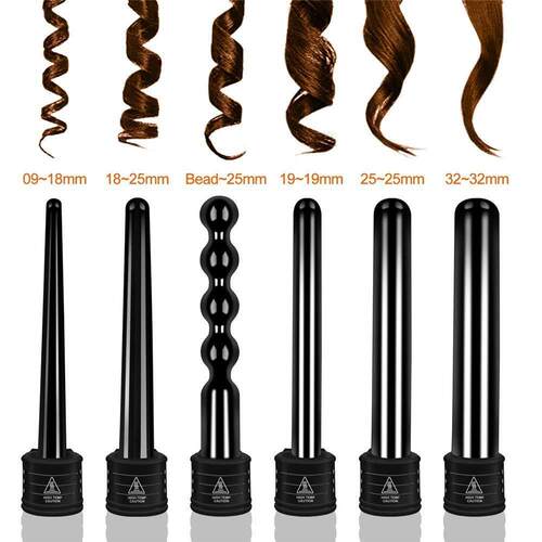 6in1 Part Interchangeable Hair Curling Iron Machine Ceramic
