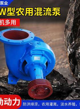 HW-8混流泵铸铁大流量排涝泵农用灌溉柴油机排水6-32寸移动混流泵