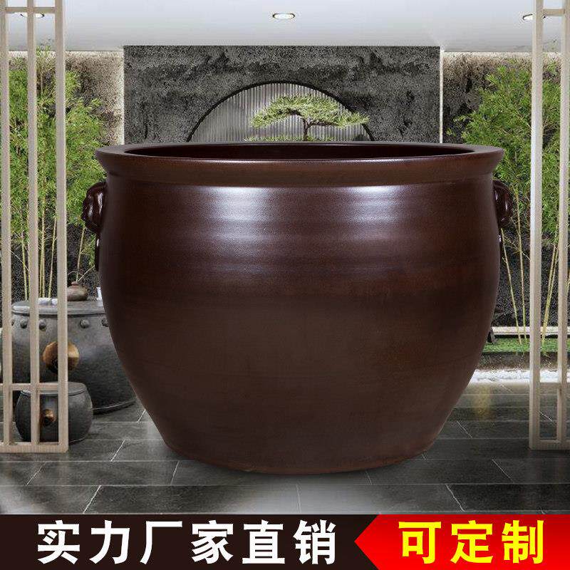 景德镇陶瓷大缸彷古狮头乌龟缸睡莲缸特大号客厅水缸金鱼缸庭院缸