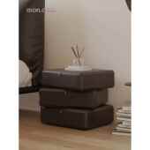 网红床头柜家用卧室旋转三斗柜意式 轻奢 极简创意床边柜2025新款