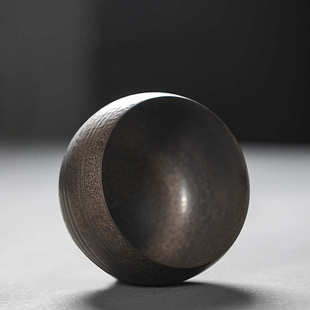 建水茶渣碗原矿铁釉茶洗陶瓷功夫茶具茶道配件覆古水盂小杯洗家用