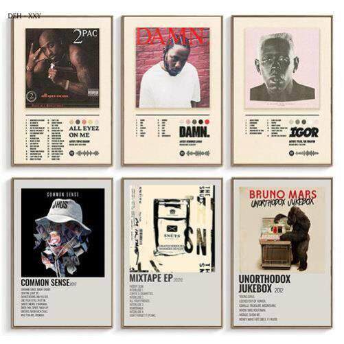 Music Album Covers Poster Hiphop Singer Album Cover Posters - 实物图