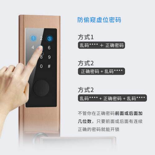 新款直销民宿电子密码锁 现代简约不锈钢防盗门锁 家用公寓出租房