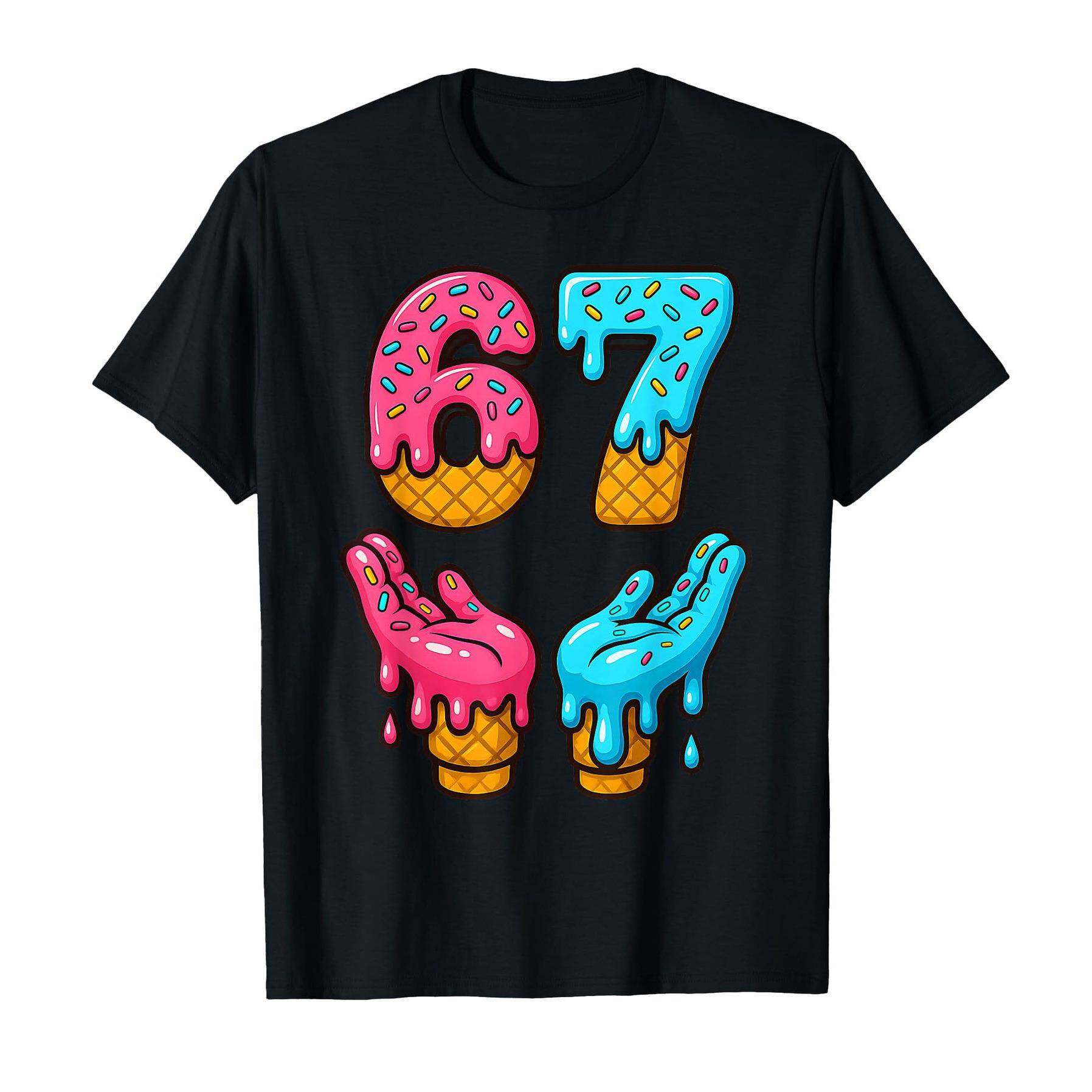 Ice Cream Drip Meme T-Shirt - Gen Alpha Slang & Number