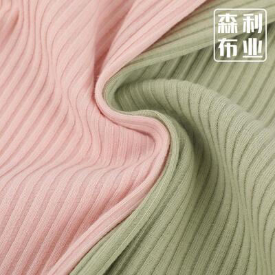 现22g纯货棉4*03坑条罗纹面春秋打底吊FBK带背料心针织布料罗纹布