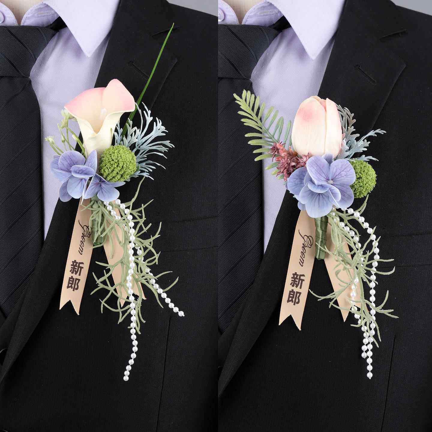 空气感桃粉森系婚礼胸花新郎新新娘结婚仿真商务嘉宾婚纱摄影襟花,节庆用品/礼品,胸花,淘宝优惠券,粉丝福利购,淘宝优惠卷