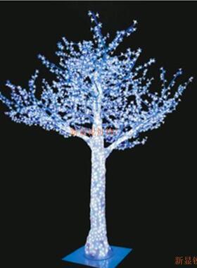 LED灯花树 尺寸款式可 杆可发光24V 滴胶水晶发光树灯ABS材料
